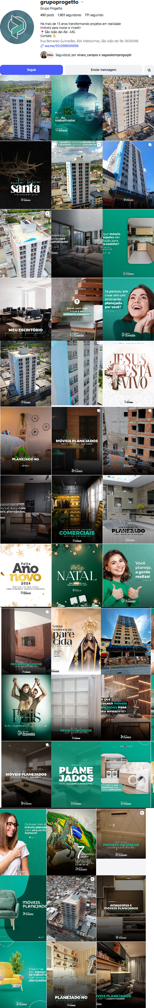 Feed dinâmico de Progeto