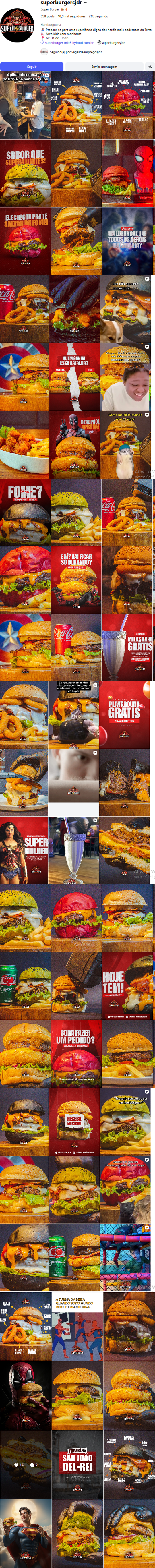 Feed dinâmico de Superburger