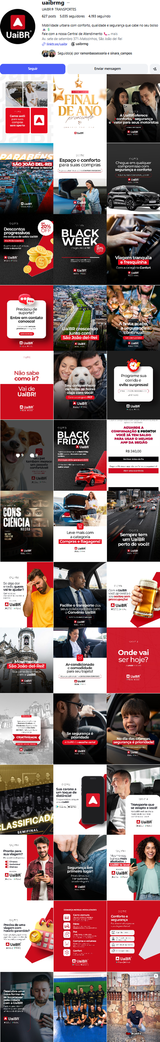 Feed dinâmico de Uaibr