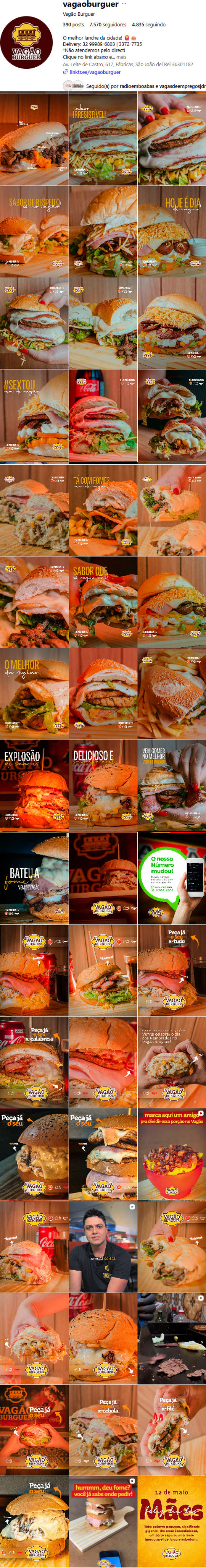Feed dinâmico de Vagão Burger